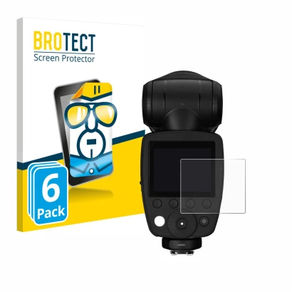 Parte frontale di una confezione del prodotto con il logo del marchio BROTECT. Accanto è raffigurato il dispositivo Profoto A1