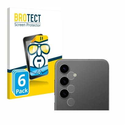 Parte frontale di una confezione del prodotto con il logo del marchio BROTECT. Accanto è raffigurato il dispositivo Samsung Ga