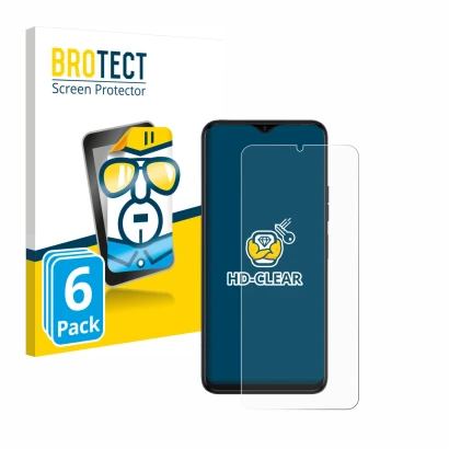 Parte frontale di una confezione del prodotto con il logo del marchio BROTECT. Accanto è raffigurato il dispositivo Tecno Spar