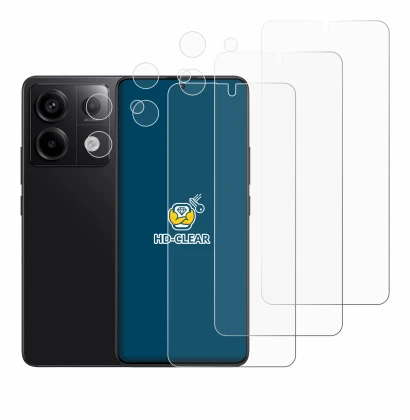 Immagine del dispositivo Xiaomi Redmi Note 13 Pro 5G (Fronte+Fotocamera) con un'ampia varietà di protezioni per lo schermo.
