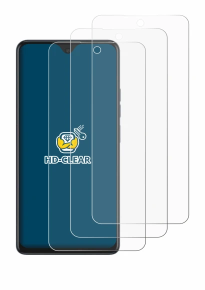 Immagine del dispositivo Tecno Spark 10 Pro con un'ampia varietà di protezioni per lo schermo.