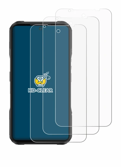 Immagine del dispositivo Doogee V20S con un'ampia varietà di protezioni per lo schermo.