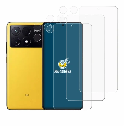 Immagine del dispositivo Xiaomi Poco X6 Pro (Fronte+Fotocamera) con un'ampia varietà di protezioni per lo schermo.