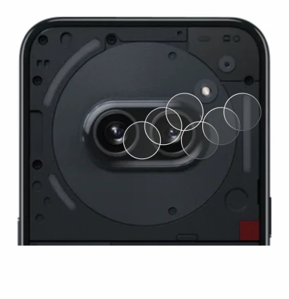 Immagine del dispositivo Nothing Phone (2a) (SOLO Fotocamera) con un'ampia varietà di protezioni per lo schermo.