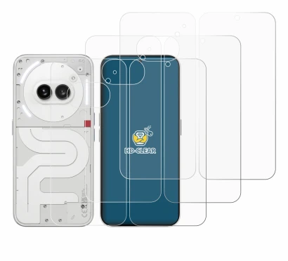 Immagine del dispositivo Nothing Phone (2a) (Fronte+Retro) con un'ampia varietà di protezioni per lo schermo.