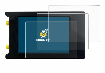 Immagine del dispositivo LiteVNA 64 con un'ampia varietà di protezioni per lo schermo.