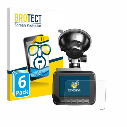 Parte frontale di una confezione del prodotto con il logo del marchio BROTECT. Accanto è raffigurato il dispositivo Azdome IT-