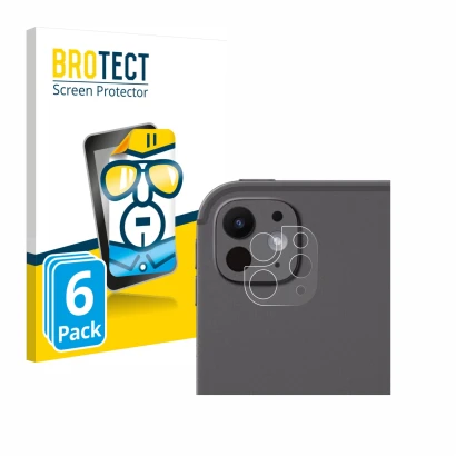 Parte frontale di una confezione del prodotto con il logo del marchio BROTECT. Accanto è raffigurato il dispositivo Apple iPad