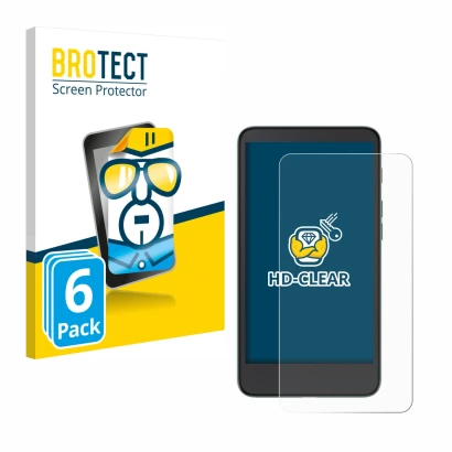 Parte frontale di una confezione del prodotto con il logo del marchio BROTECT. Accanto è raffigurato il dispositivo Xiaomi Moa