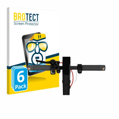 Parte frontale di una confezione del prodotto con il logo del marchio BROTECT. Accanto è raffigurato il dispositivo Xiaomi Mi