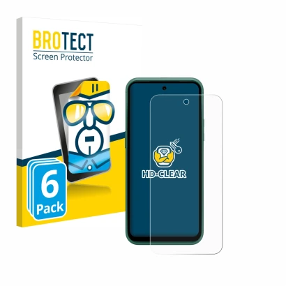 Parte frontale di una confezione del prodotto con il logo del marchio BROTECT. Accanto è raffigurato il dispositivo Nokia XR21