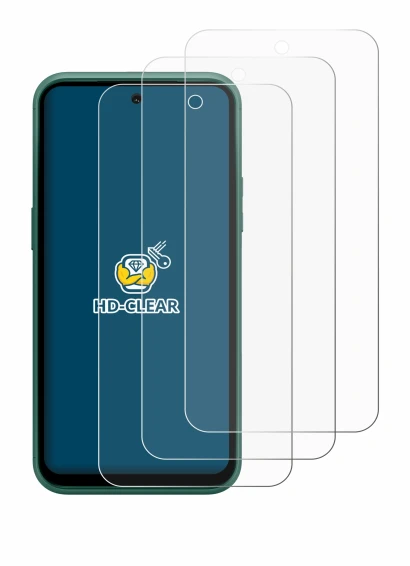 Immagine del dispositivo Nokia XR21 Limited Edition con un'ampia varietà di protezioni per lo schermo.