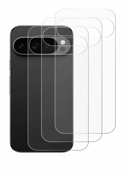 Immagine del dispositivo Google Pixel 9 Pro (Posteriore) con un'ampia varietà di protezioni per lo schermo.