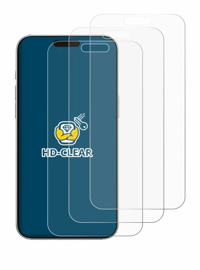 Immagine del dispositivo Apple iPhone 16 Pro con un'ampia varietà di protezioni per lo schermo.