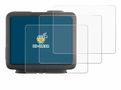 Immagine del dispositivo GoPro Hero 4k con un'ampia varietà di protezioni per lo schermo.