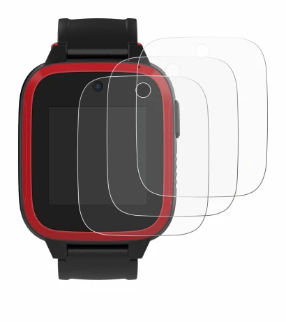 Immagine del dispositivo Xplora Let's Go con un'ampia varietà di protezioni per lo schermo.