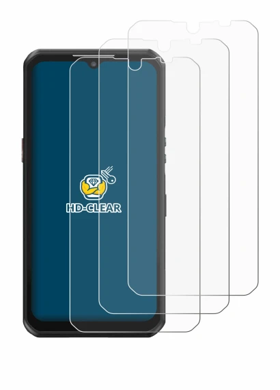 Immagine del dispositivo Oukitel WP39 con un'ampia varietà di protezioni per lo schermo.