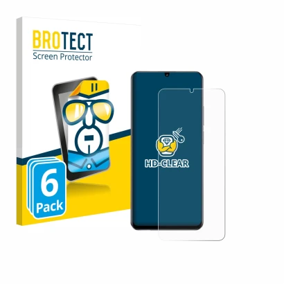 Parte frontale di una confezione del prodotto con il logo del marchio BROTECT. Accanto è raffigurato il dispositivo realme Not