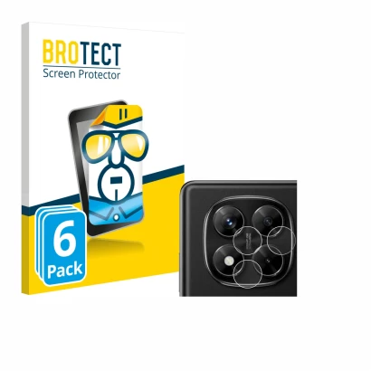 Parte frontale di una confezione del prodotto con il logo del marchio BROTECT. Accanto è raffigurato il dispositivo Xiaomi Red