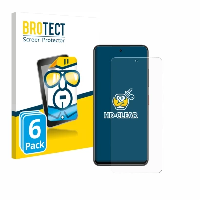 Parte frontale di una confezione del prodotto con il logo del marchio BROTECT. Accanto è raffigurato il dispositivo Nubia Focu