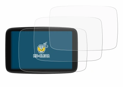 Immagine del dispositivo TomTom GO Advanced con un'ampia varietà di protezioni per lo schermo.