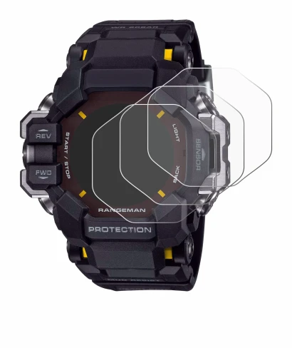 Immagine del dispositivo Casio G-Shock GPR-H 1000 con un'ampia varietà di protezioni per lo schermo.