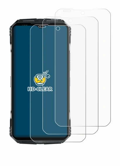 Immagine del dispositivo Doogee S118 Pro con un'ampia varietà di protezioni per lo schermo.