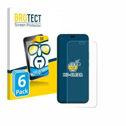 Parte frontale di una confezione del prodotto con il logo del marchio BROTECT. Accanto è raffigurato il dispositivo Honor X8c