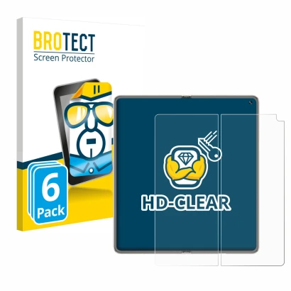 Parte frontale di una confezione del prodotto con il logo del marchio BROTECT. Accanto è raffigurato il dispositivo Huawei Mat