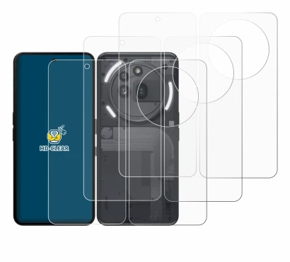 Immagine del dispositivo Nothing Phone (3a) Pro (Fronte+Retro) con un'ampia varietà di protezioni per lo schermo.