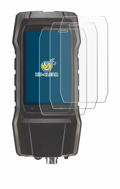 Immagine del dispositivo Testo 300 con un'ampia varietà di protezioni per lo schermo.