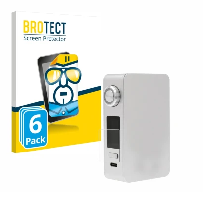 Parte frontale di una confezione del prodotto con il logo del marchio BROTECT. Accanto è raffigurato il dispositivo Lost Vape