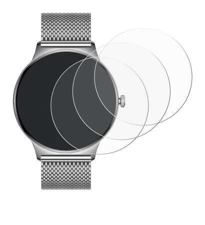 Immagine del dispositivo Pireware Slim Smartwatch con un'ampia varietà di protezioni per lo schermo.