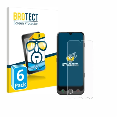 Parte frontale di una confezione del prodotto con il logo del marchio BROTECT. Accanto è raffigurato il dispositivo Doro Auror