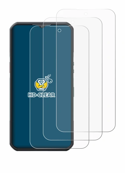 Immagine del dispositivo Oukitel WP55 Pro con un'ampia varietà di protezioni per lo schermo.
