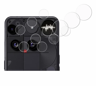 Immagine del dispositivo Nothing Phone (3) (SOLO Fotocamera) con un'ampia varietà di protezioni per lo schermo.