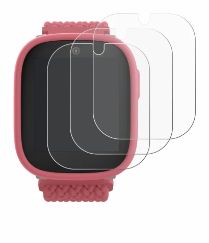 Immagine del dispositivo Xplora X6 Play 2025 (2a generazione) con un'ampia varietà di protezioni per lo schermo.