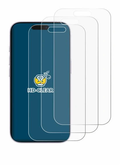 Immagine del dispositivo Apple iPhone 17 con un'ampia varietà di protezioni per lo schermo.