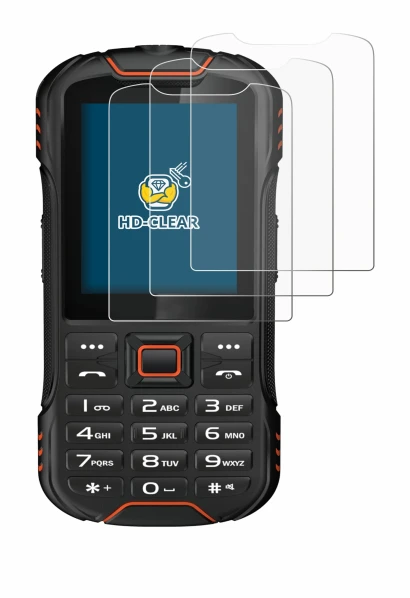 Immagine del dispositivo Gigaset GLX8 con un'ampia varietà di protezioni per lo schermo.