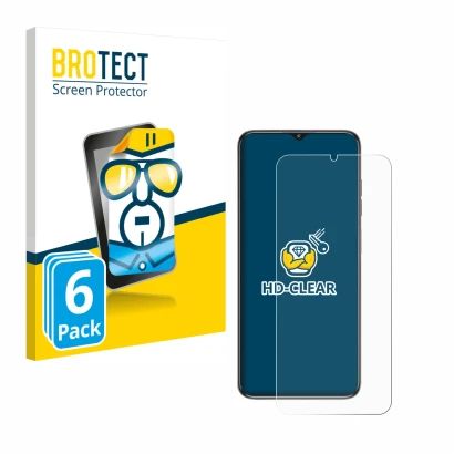 Parte frontale di una confezione del prodotto con il logo del marchio BROTECT. Accanto è raffigurato il dispositivo Oukitel C1