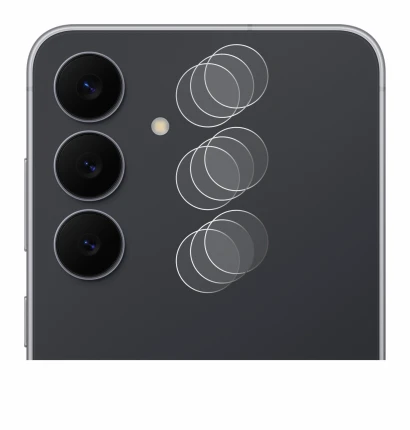 Immagine del dispositivo Samsung Galaxy S25 FE (SOLO Fotocamera) con un'ampia varietà di protezioni per lo schermo.