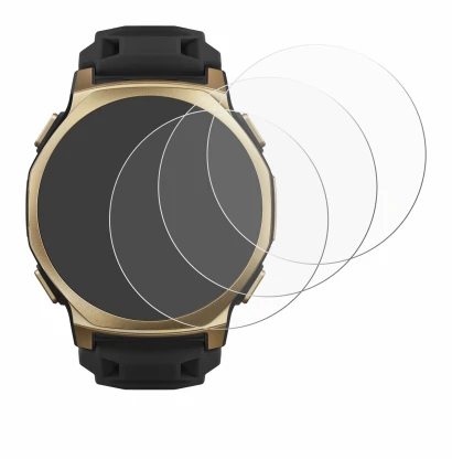Immagine del dispositivo Huami Amazfit T-Rex 3 Pro (44 mm) con un'ampia varietà di protezioni per lo schermo.