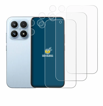 Immagine del dispositivo Xiaomi 17 (Fronte+Fotocamera) con un'ampia varietà di protezioni per lo schermo.