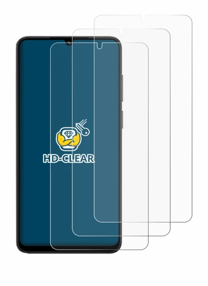 Immagine del dispositivo Honor X5c con un'ampia varietà di protezioni per lo schermo.