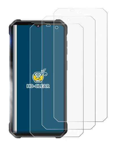Immagine del dispositivo Oukitel WP53 Pro con un'ampia varietà di protezioni per lo schermo.