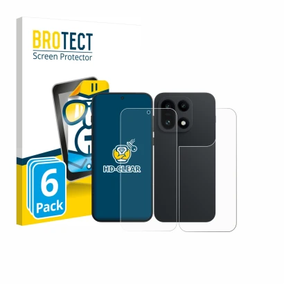 Parte frontale di una confezione del prodotto con il logo del marchio BROTECT. Accanto è raffigurato il dispositivo OnePlus 15