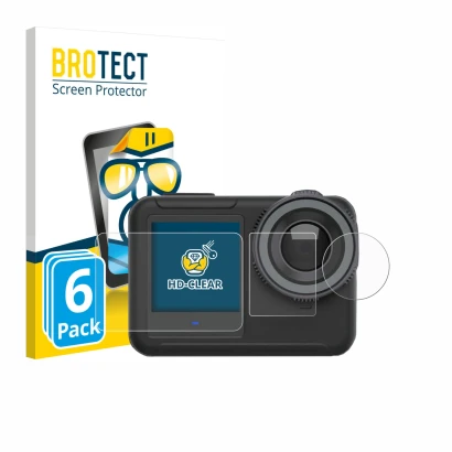 Parte frontale di una confezione del prodotto con il logo del marchio BROTECT. Accanto è raffigurato il dispositivo SVBONY SVG