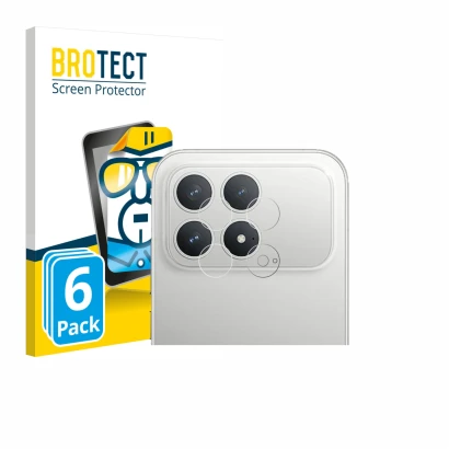 Parte frontale di una confezione del prodotto con il logo del marchio BROTECT. Accanto è raffigurato il dispositivo Xiaomi Poc