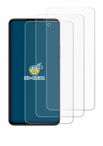 Immagine del dispositivo realme P4x 5G con un'ampia varietà di protezioni per lo schermo.