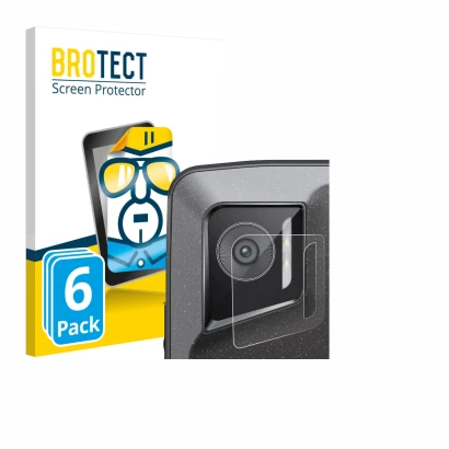 Parte frontale di una confezione del prodotto con il logo del marchio BROTECT. Accanto è raffigurato il dispositivo Crosscall